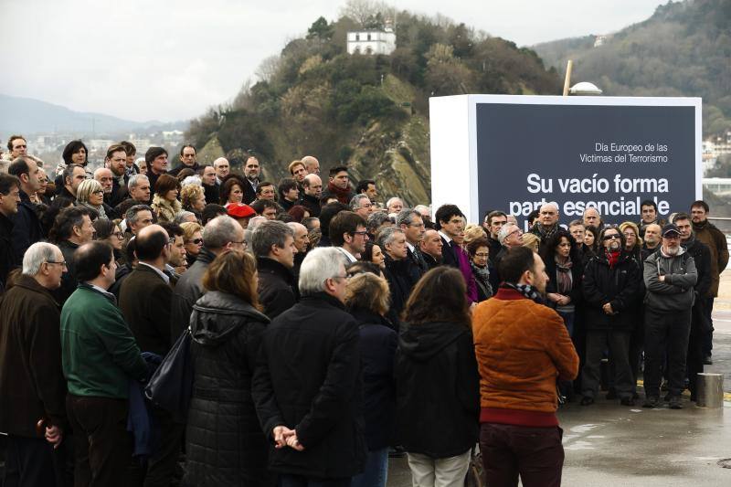 Vista del acto de reconocimiento institucional a las víctimas del terrorismo, convocado por el Gobierno Vasco
