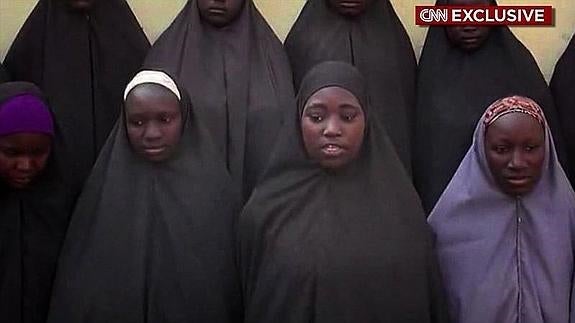 Imagen del vídeo enviado por el grupo islamista Boko Haram.