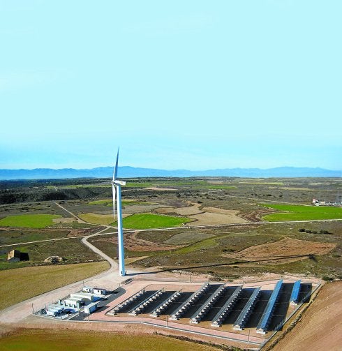 El prototipo de Gamesa ubicado en la localidad zaragozana de La Muela es puntero en el sector de la energía 'offgrid'.