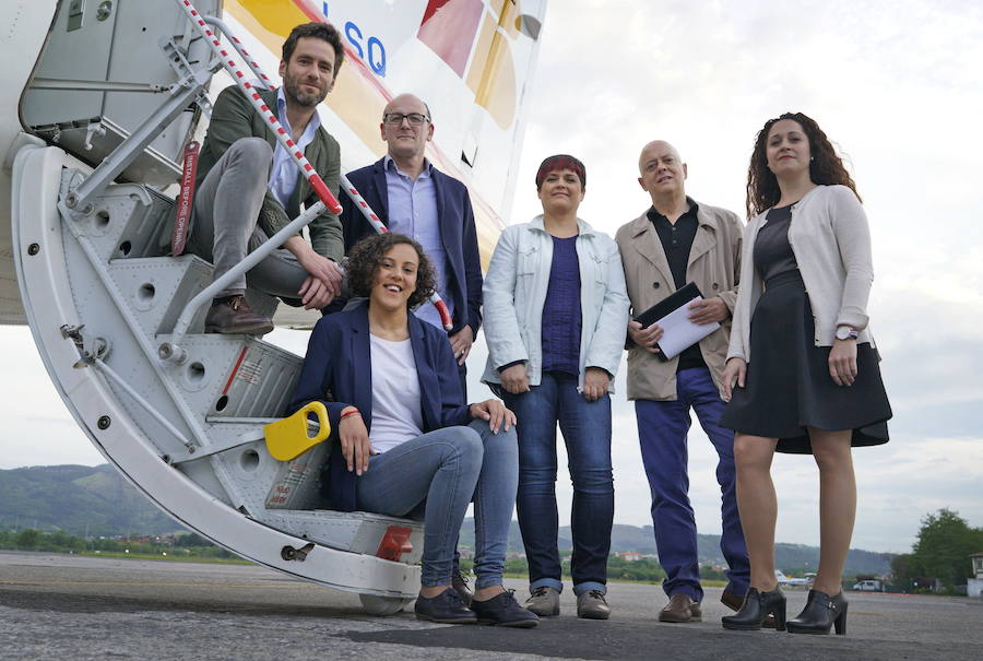 Borja Sémper (PP), Nagua Alba (Unidos Podemos), Joseba Agirretxea (PNV), Marian Beitialarrangoitia (EH Bildu), Odón Elorza (PSE-EE) y Esker Sánchez (Ciudadanos)