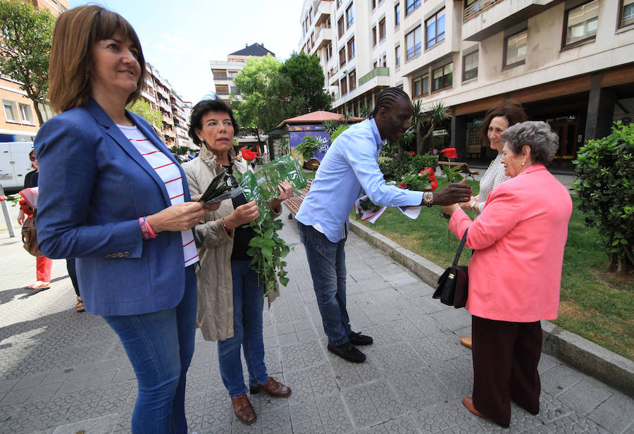 Idoia Mendia ha participado en un acto electoral en Getxo.