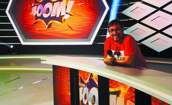 Mateo Vergara en el plató del programa '¡Boom!', para el que trabaja en estos momentos.