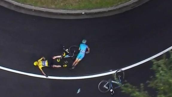 Momento de la caída.