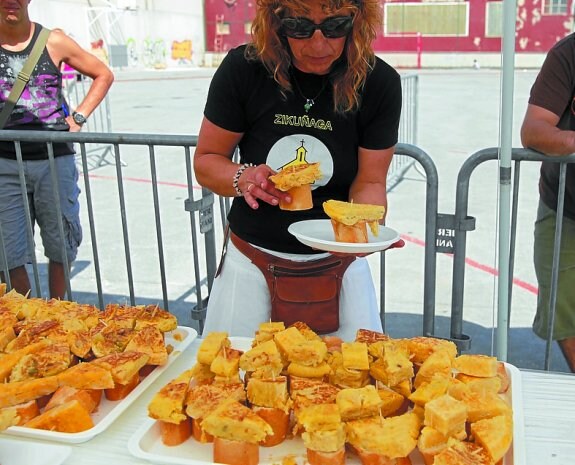 Pintxos en las fiestas. 