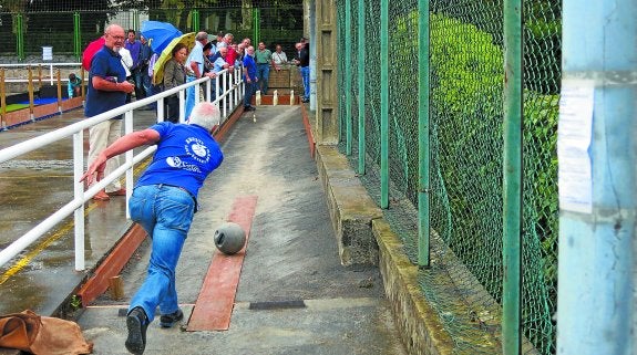 Imagen actual del bolatoki, donde aún se recuerdan las proezas de Manuel Matxain.