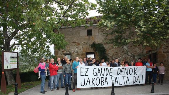 La concentración celebrada en Zerain