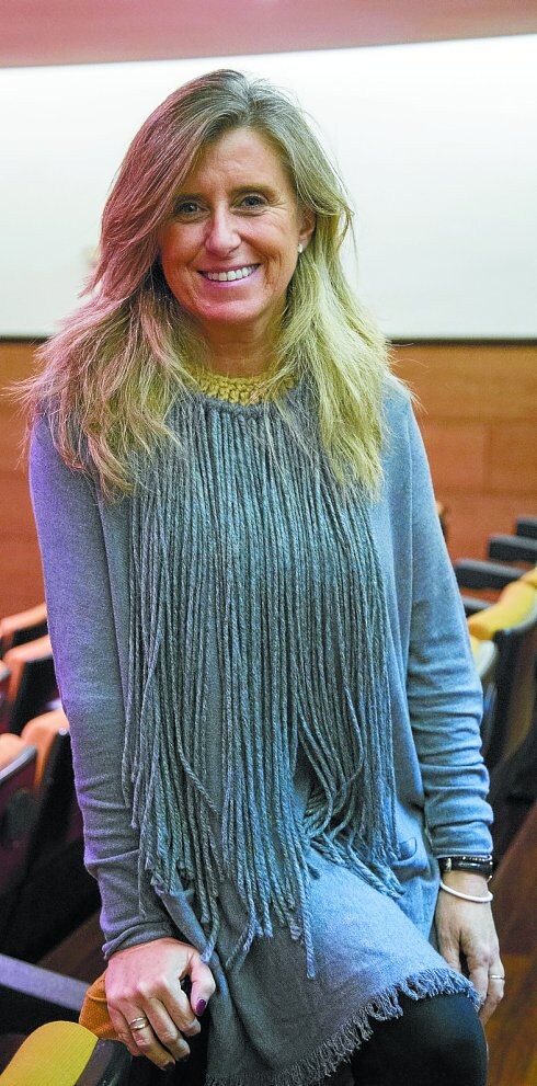 Teresa Fernández, en la Escuela de Magisterio de la UPV.
