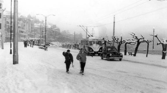 Las tres olas de frío de febrero de 1956