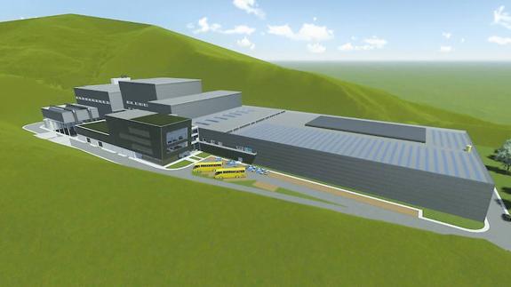 Fotomontaje de la incineradora. 