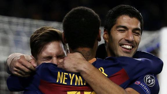 Messi, Suárez y Neymar son garantía de gol. 