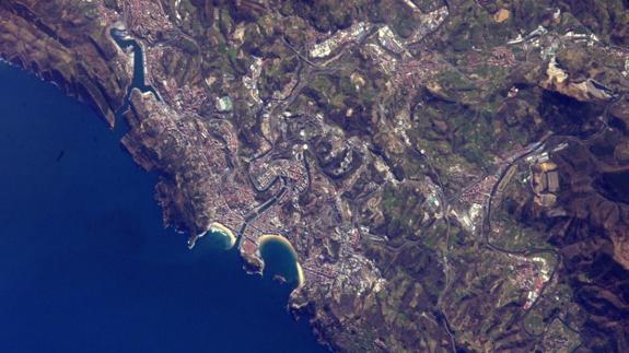 Imagen de Donostia captada desde la ESA
