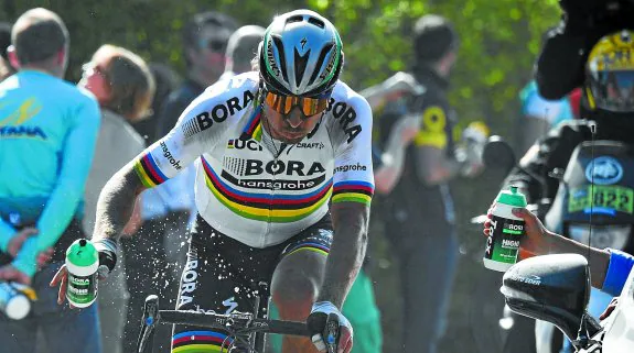 Peter Sagan, durante la París-Roubaix del domingo.