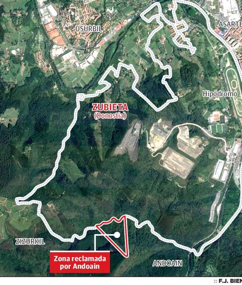 Andoain reclama a San Sebastián un nuevo deslinde de la muga en la regata de Abalotz