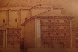 El Palacio Arizabalo, pintado en 1858 por el diplomático y pintor francés Didier Petit de Meurville.