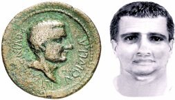 Las monedas desgastadas sirvieron para determinar el rostro completo de Publio Quintilo. /EFE