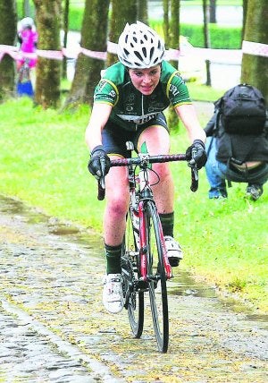 Nahia Domínguez, en el pavés vizcaíno.