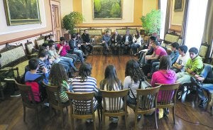Recepción a alumnos griegos en el Ayuntamiento