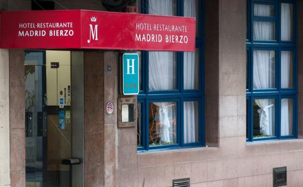 Fachada del Hotel Madrid de Ponferrada.