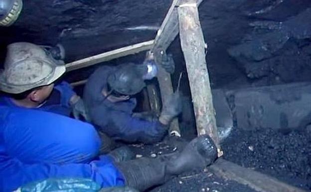 Imagen del interior de la mina La Escondida.