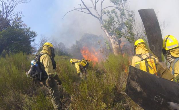 Imagen principal - Imágenes del incendio.