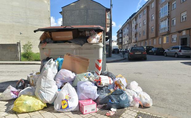 Imagen de la última huelga de basuras en Ponferrada.