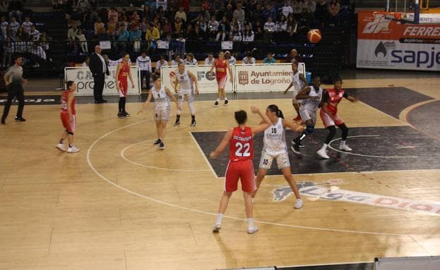Imagen del partido disputado en Logroño.