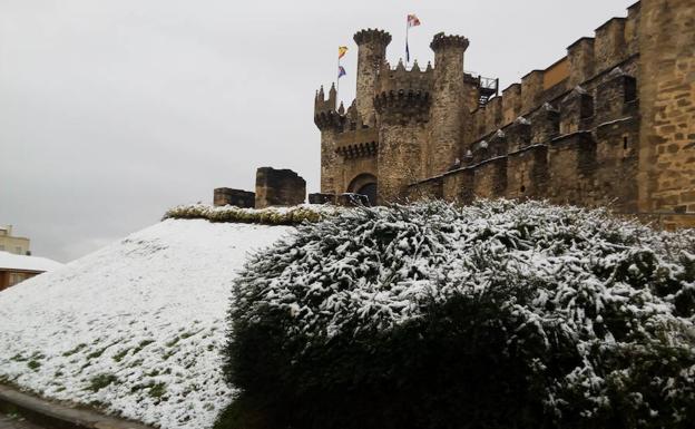 Imagen del castillo nevado.