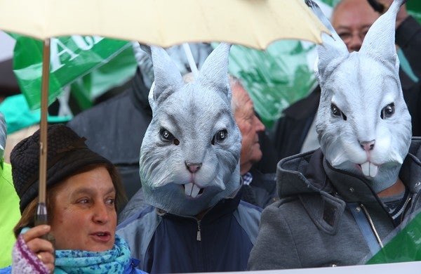 Fotos: Manifestación de agricultores en Ponferrada