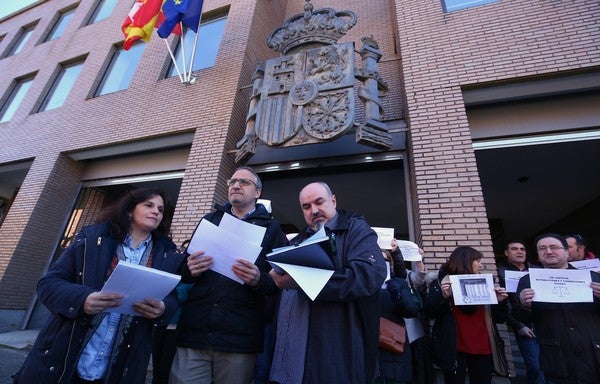 Fotos: Concentración de los funcionarios de Justicia en Ponferrada
