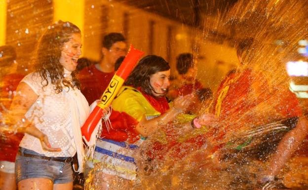 Imagen de la celebración en Ponferrada de la Eurocopa lograda por España en el 2012.