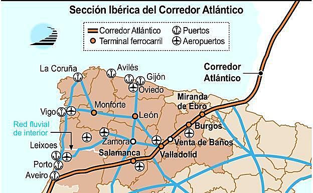 Mapa del corredor atlántico