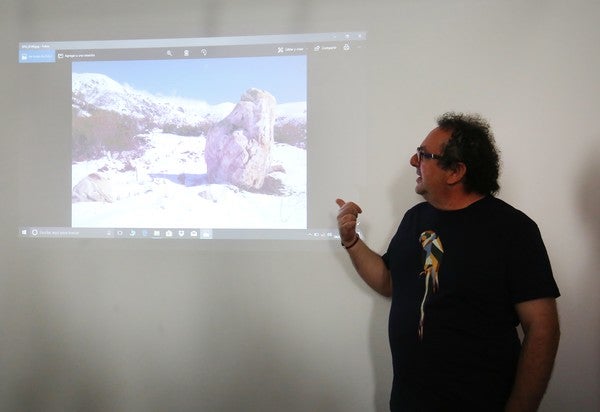 Fotos: Menhir descubierto en la zona de Tejeira