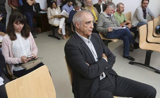 Victorino Alonso durante el juicio en la Audiencia Provincial de Huesca. 