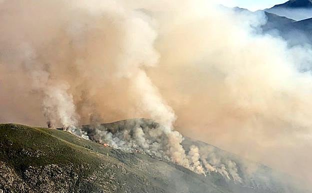 Incendio en el Valle de Fornela. 