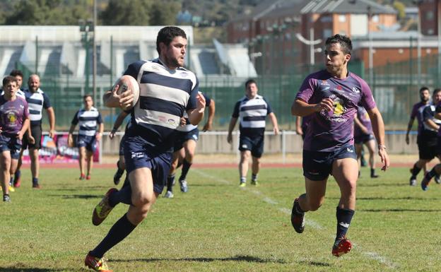 Imagen de un partido de Bierzo Rugby.