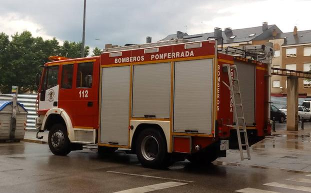 Camión del servicio de Bomberos de Ponferrada.