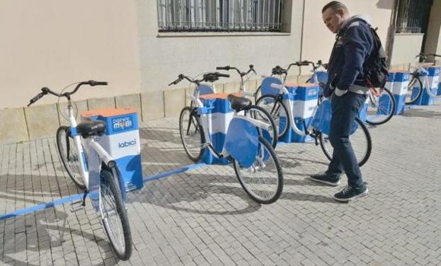 Bicicletas del servicio de préstamo en Ponferrada.