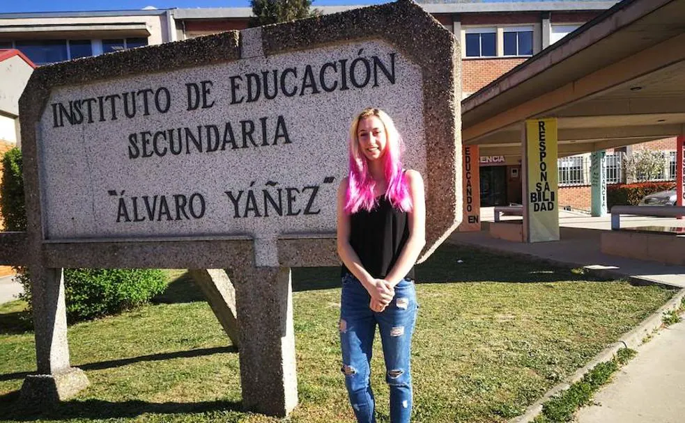 La alumna canadiense estudia en el IES Álvaro Yáñez de Bembibre. 