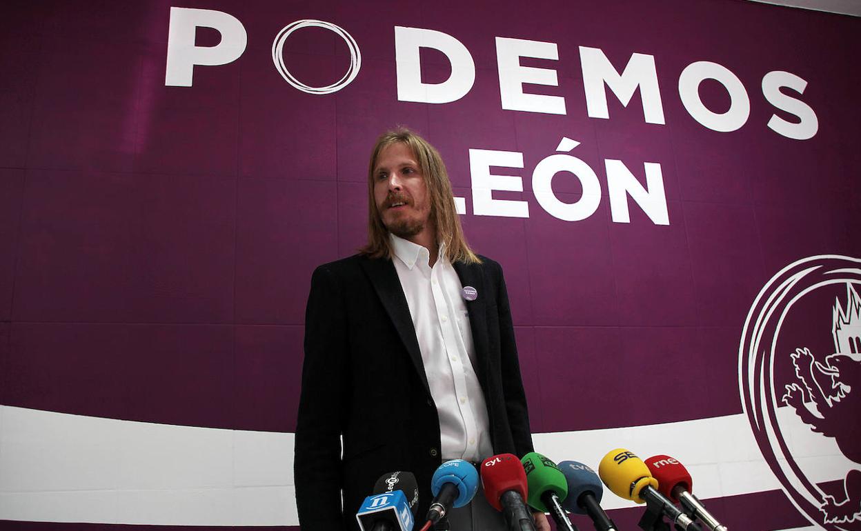 El secretario general de Podemos en Castilla y León, Pablo Fernández. 