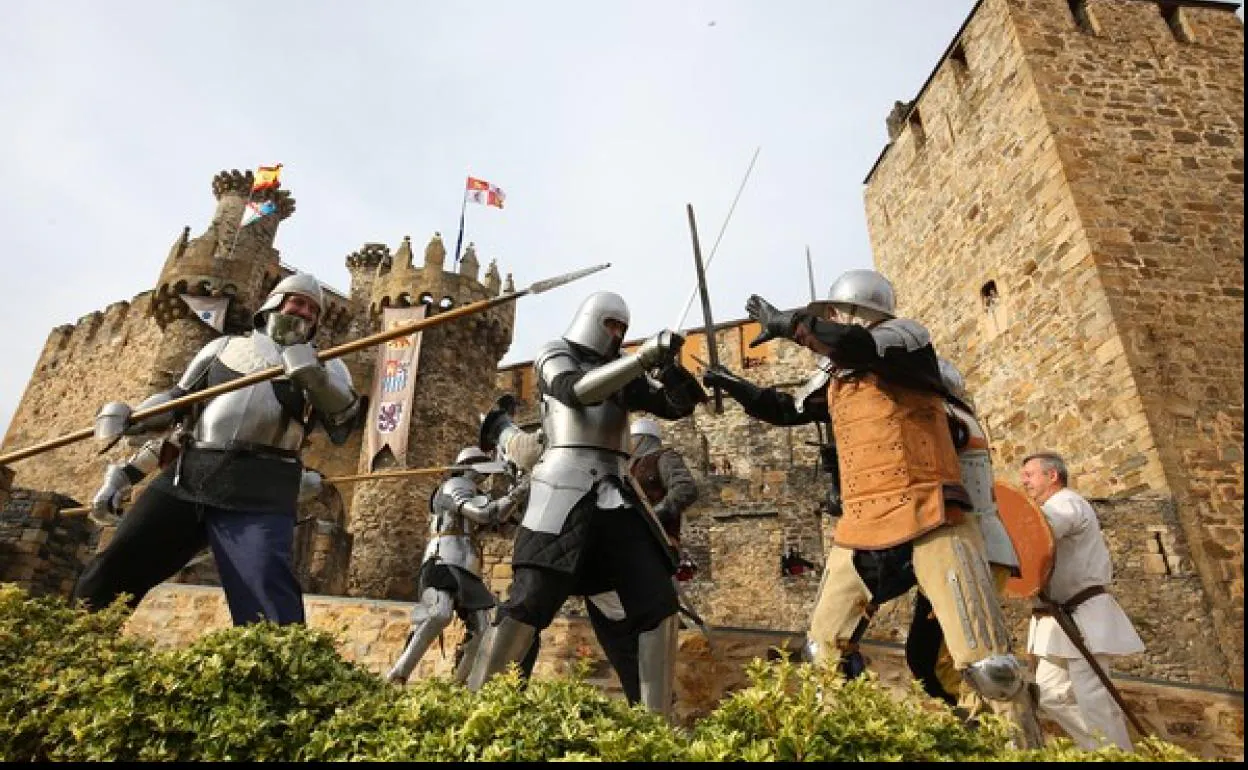 Recreación de la Batalla de los Irmandiños en el Castillo de los Templarios de Ponferrada.