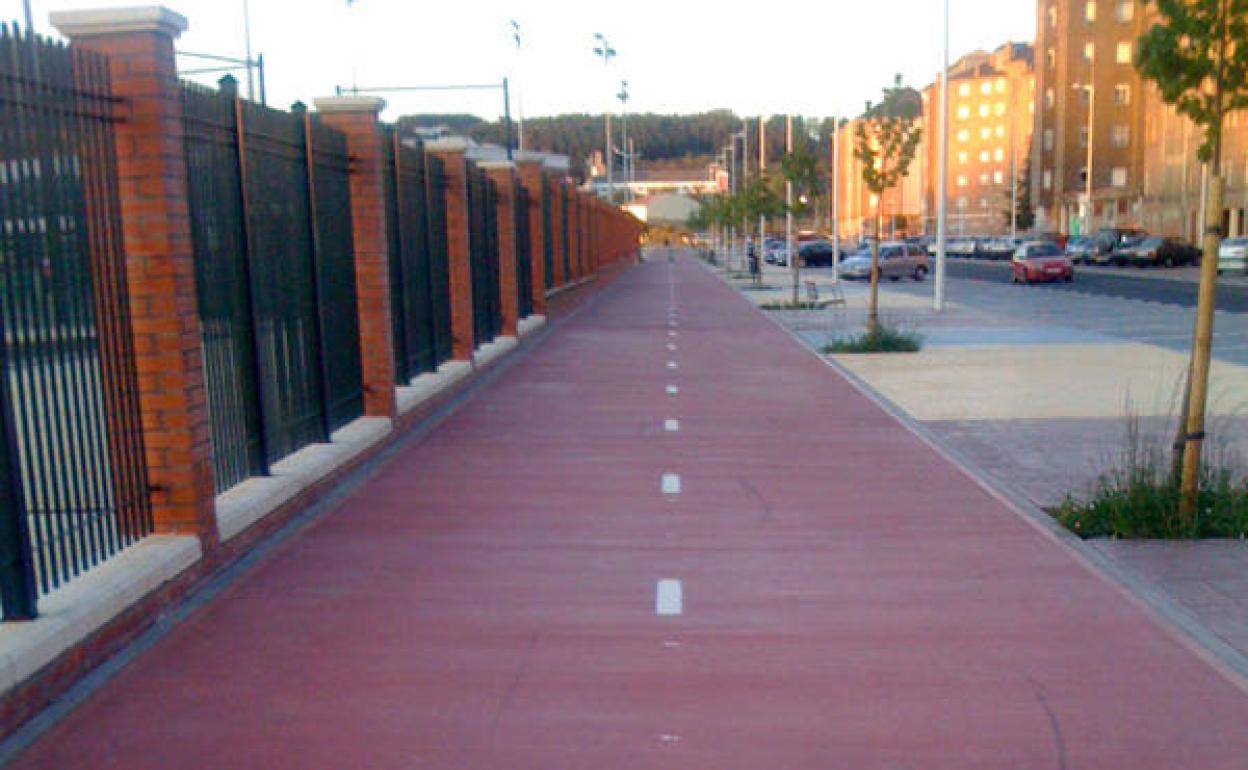 Carril bici en Ponferrada.