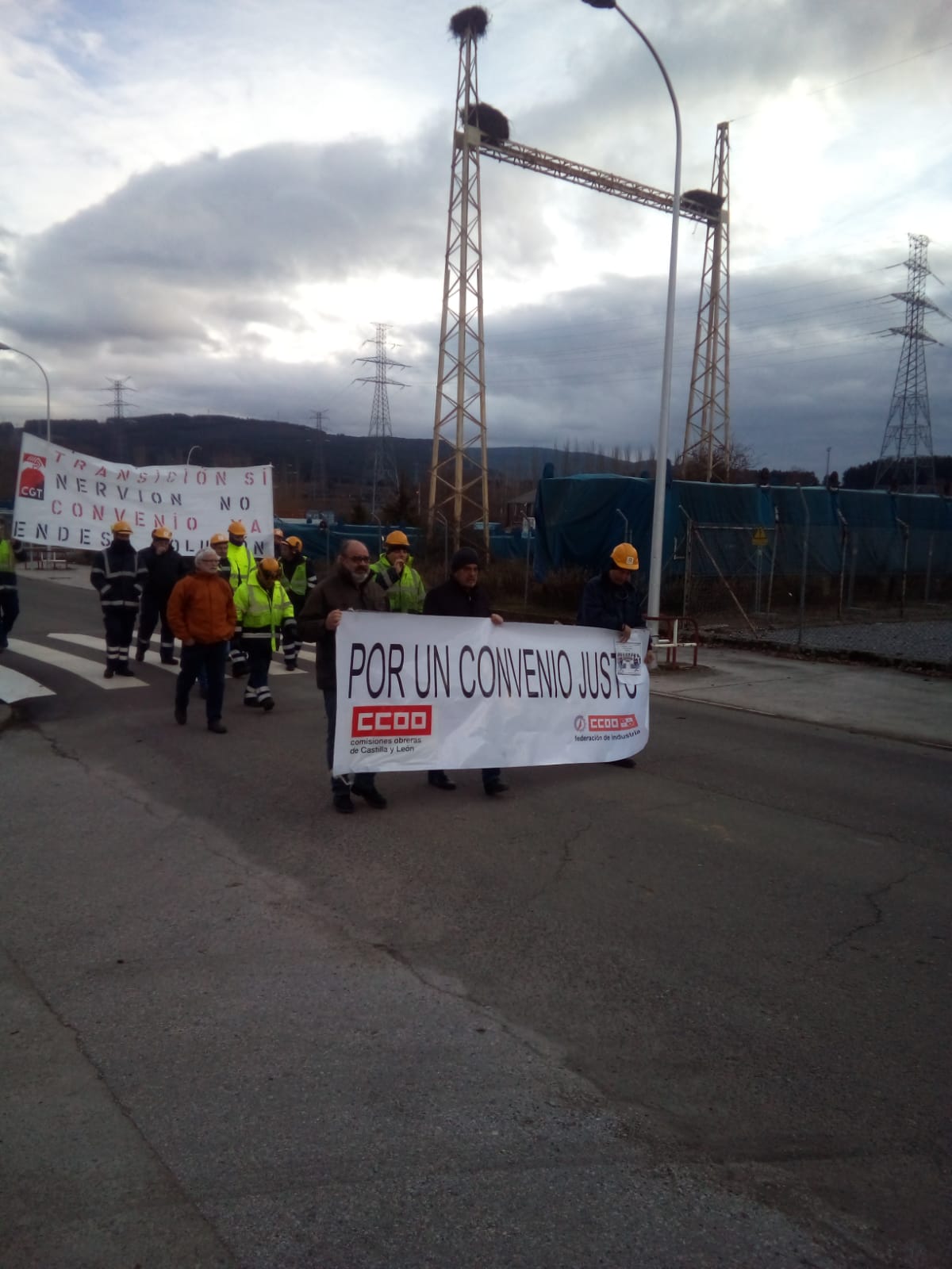 Fotos: Manifestación de los trabajaores de Nervión Industries en Compostilla