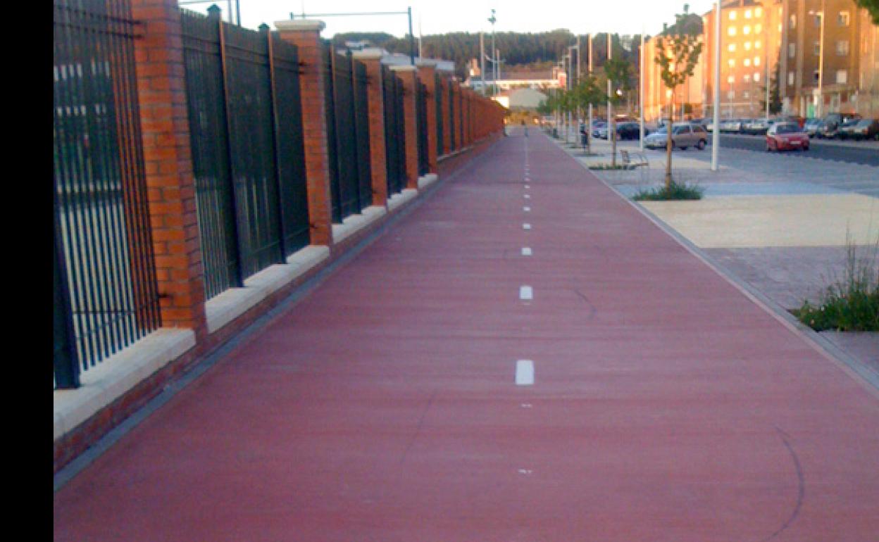 Carrril bici en Ponferrada.