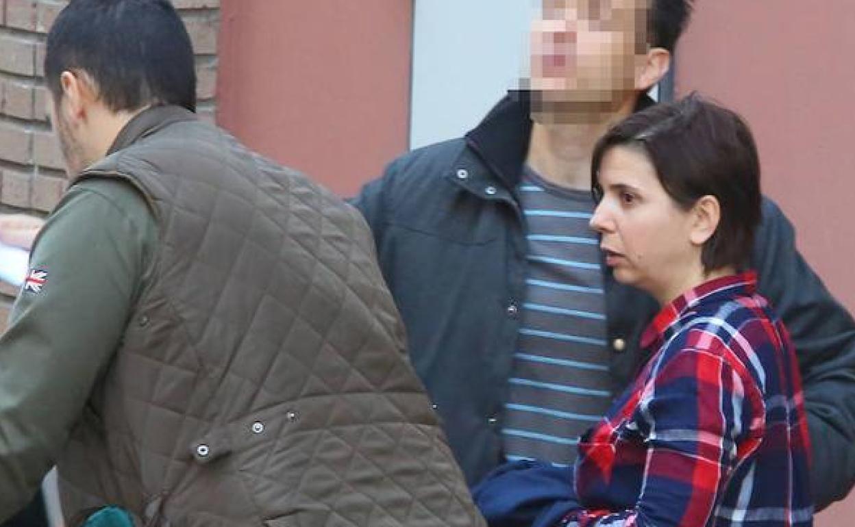 La acusada tras su detención. 