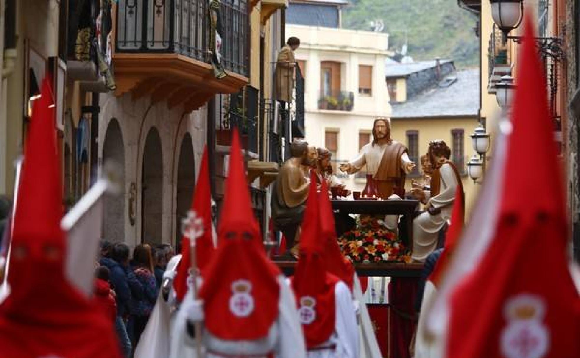 Imagen de la procesión de la Santa Cena de 2019.