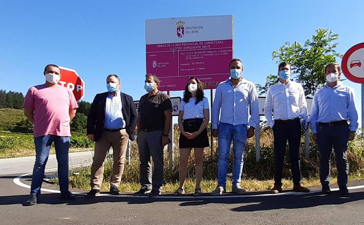 Imagen de la recepción de las obras de carreteras en el Bierzo. 