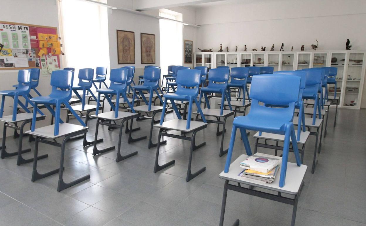 Imagen de un aula vacía. 