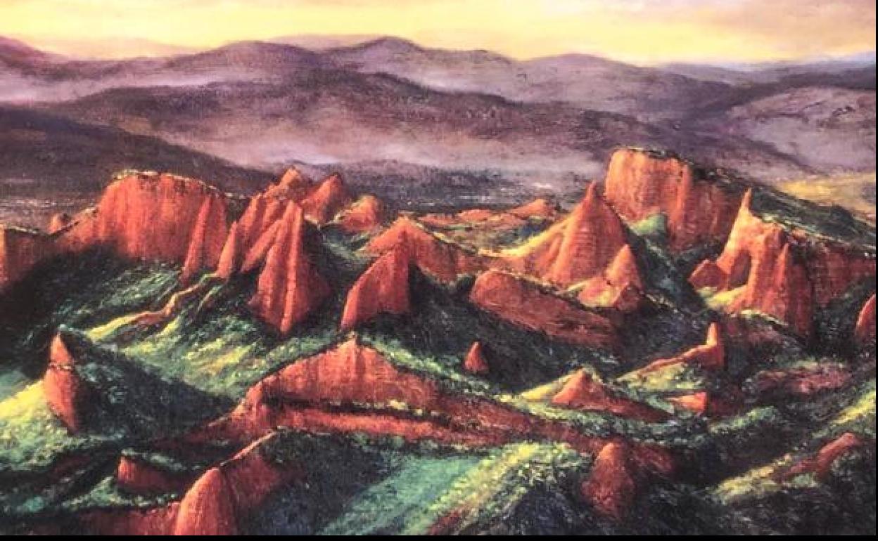 Las Médulas pintadas por Paco Yllán.