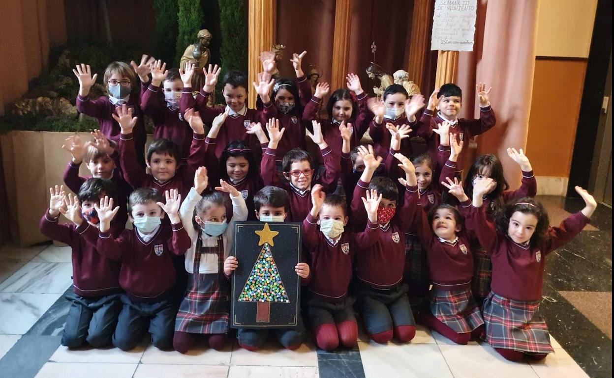 Felicitación de los alumnos del Colegio Diocesano San Ignacio de Ponferrada.