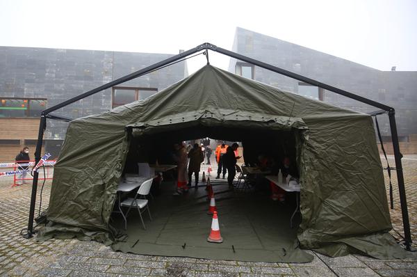 Fotos: Cribado masivo en el Campus de Ponferrada de la Universidad de León